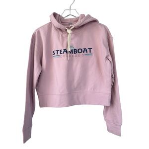 Steamboat Cropped Hoodie Sweatshirt Size XS NWT